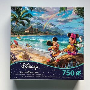 Ceaco Thomas Kinkade Disney Mickey & Minnie Hawaii 750 Piece Jigsaw Puzzle Compl